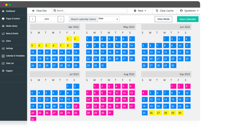 digital services calendar