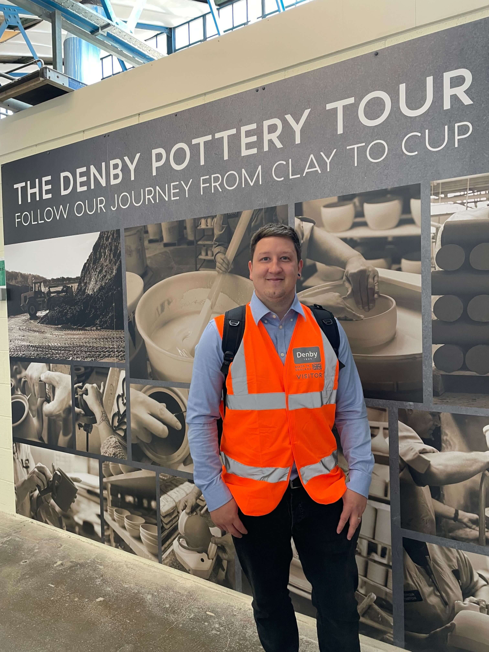 James from DigiTickets, at Denby Pottery doing a on-sit visit as Client Relationship Manager